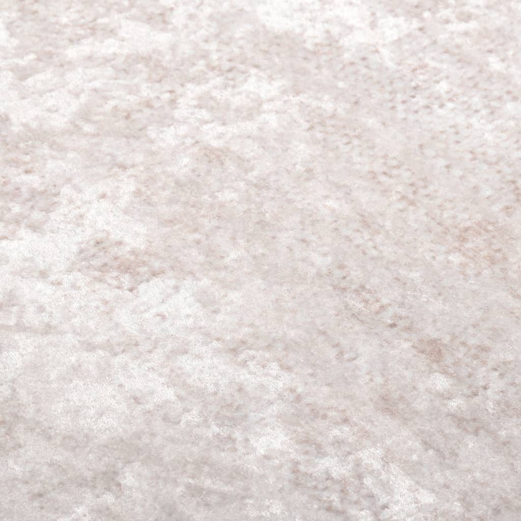 Tappeto Lavabile 80x300 cm Beige Chiaro Antiscivolo