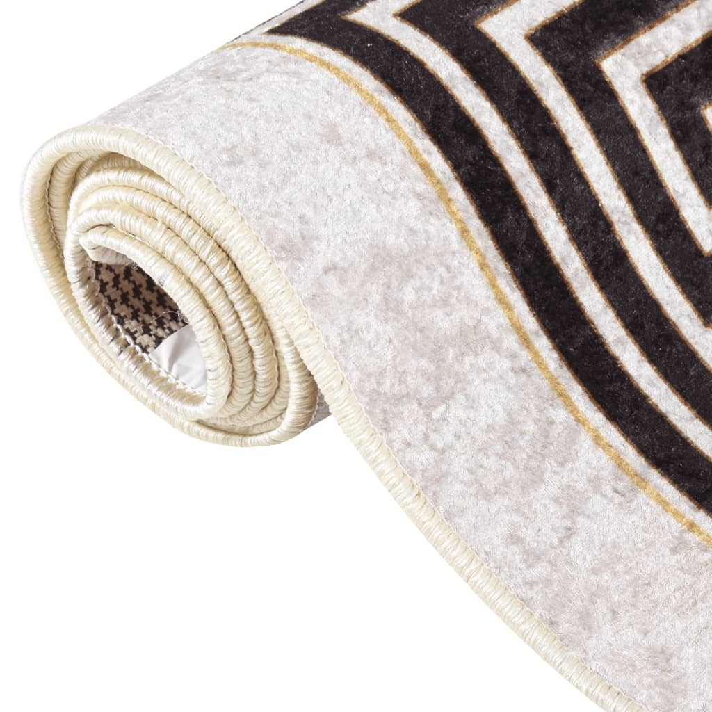 Tappeto Lavabile 120x180 cm Beige Chiaro Antiscivolo