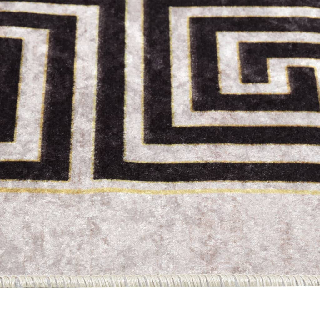 Tappeto Lavabile 120x180 cm Beige Chiaro Antiscivolo