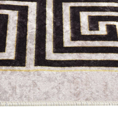 Tappeto Lavabile 120x180 cm Beige Chiaro Antiscivolo