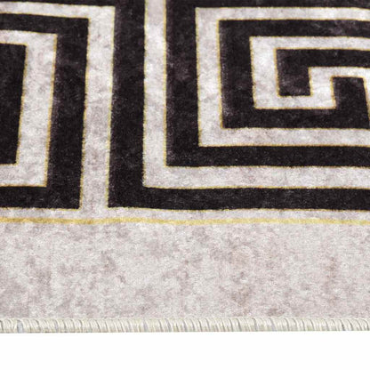 Tappeto Lavabile 160x230 cm Beige Chiaro Antiscivolo