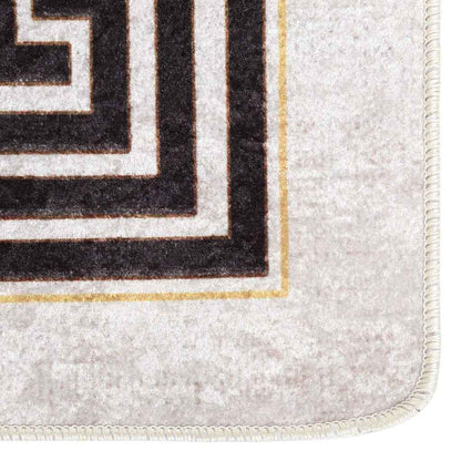 Tappeto Lavabile 160x230 cm Beige Chiaro Antiscivolo