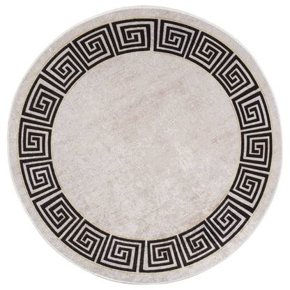 Tappeto Lavabile ?120 cm Beige Chiaro Antiscivolo