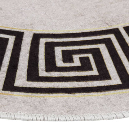 Tappeto Lavabile ?120 cm Beige Chiaro Antiscivolo