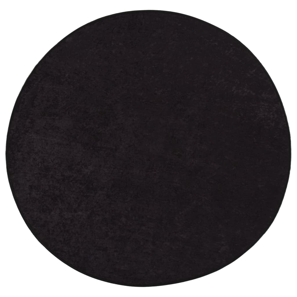 Tappeto Lavabile ?120 cm Antracite Antiscivolo