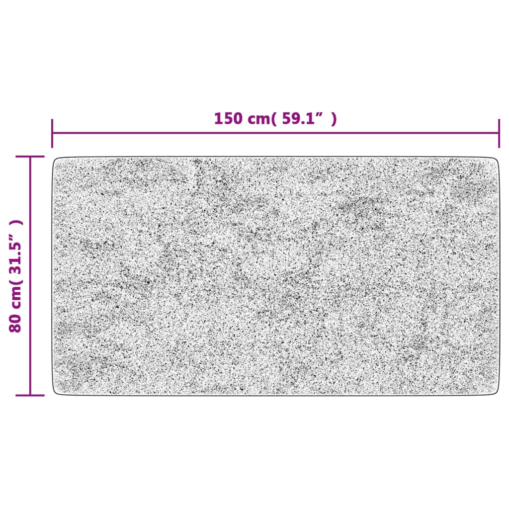 Tappeto Lavabile 80x150 cm Grigio