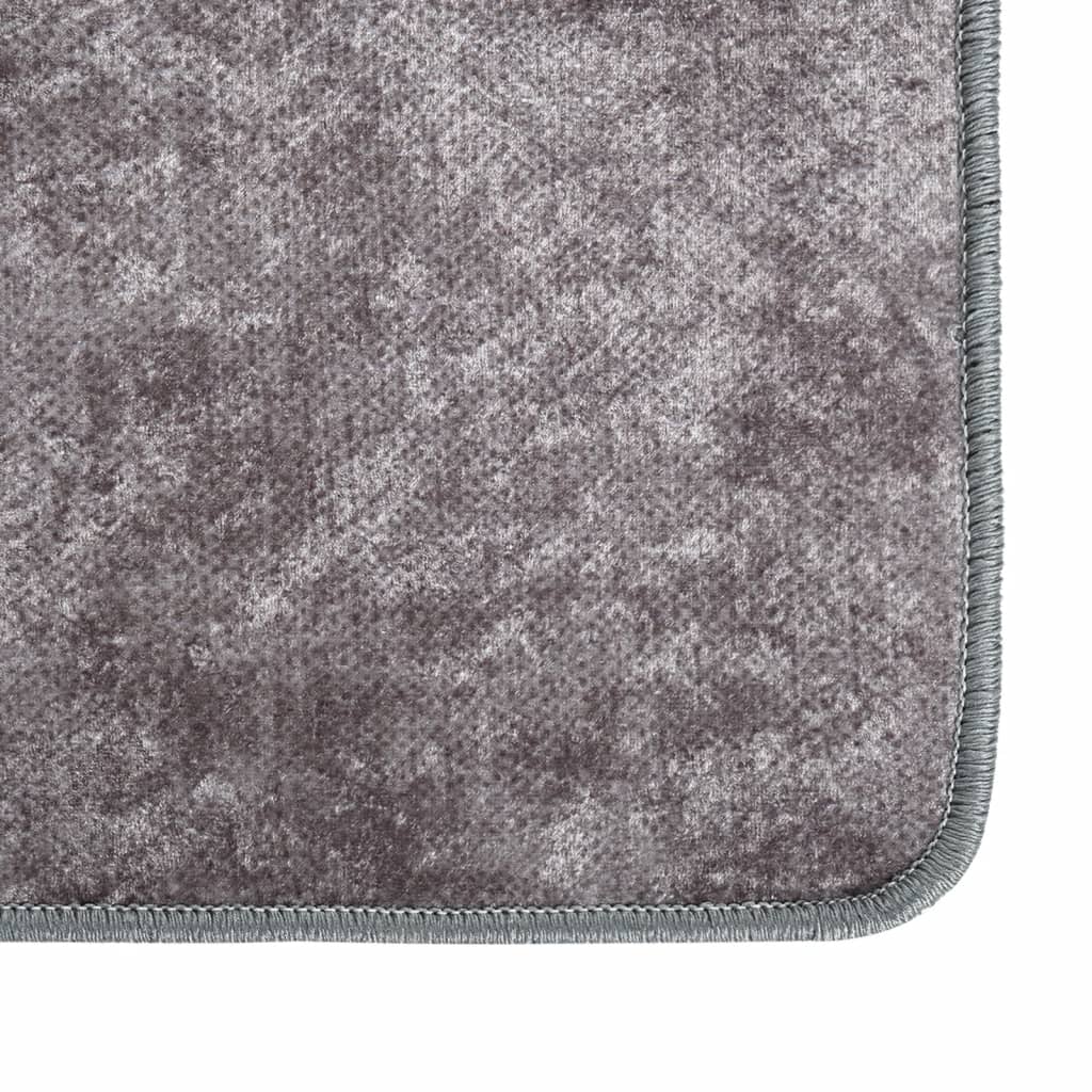Tappeto Lavabile 190x300 cm Grigio Antiscivolo