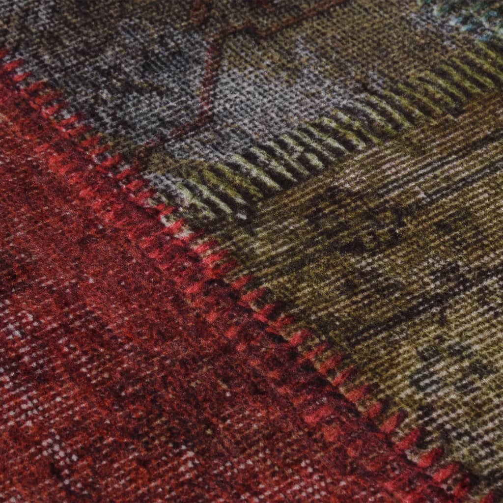 Tappeto Lavabile Patchwork ?120 cm Multicolore Antiscivolo