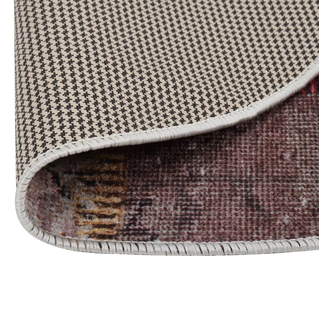 Tappeto Lavabile Patchwork ?120 cm Multicolore Antiscivolo