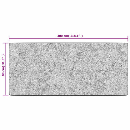 Tappeto Lavabile 80x300 cm Nero e Bianco Antiscivolo