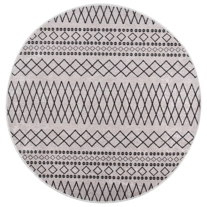 Tappeto Lavabile ?120 cm Nero e Bianco Antiscivolo
