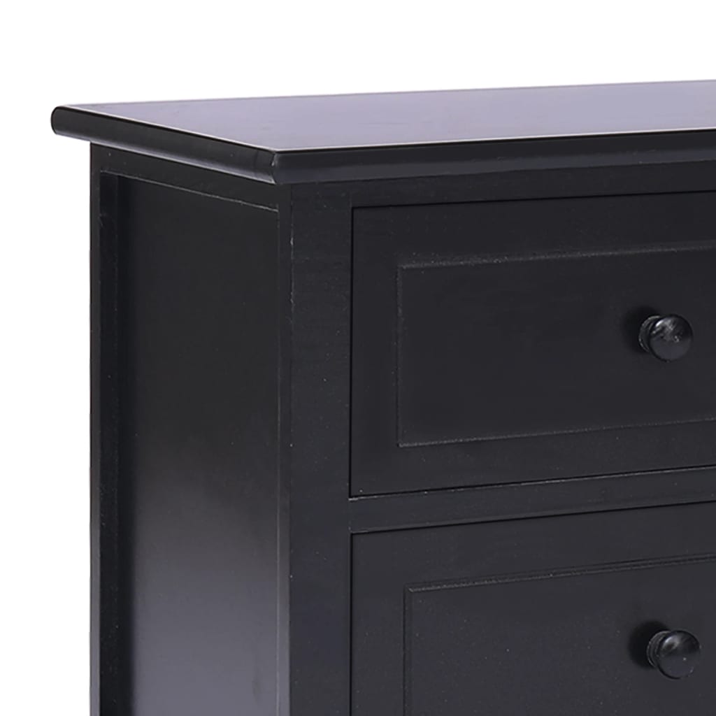 Mobile Porta TV Nero 108x30x40 cm in Legno di Paulownia