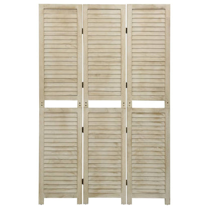 Divisorio a 3 Pannelli 105 x 165 cm Legno Massello di Paulownia