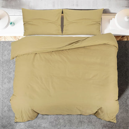 Set Copripiumino Tortora 140x200 cm in Microfibra Leggera