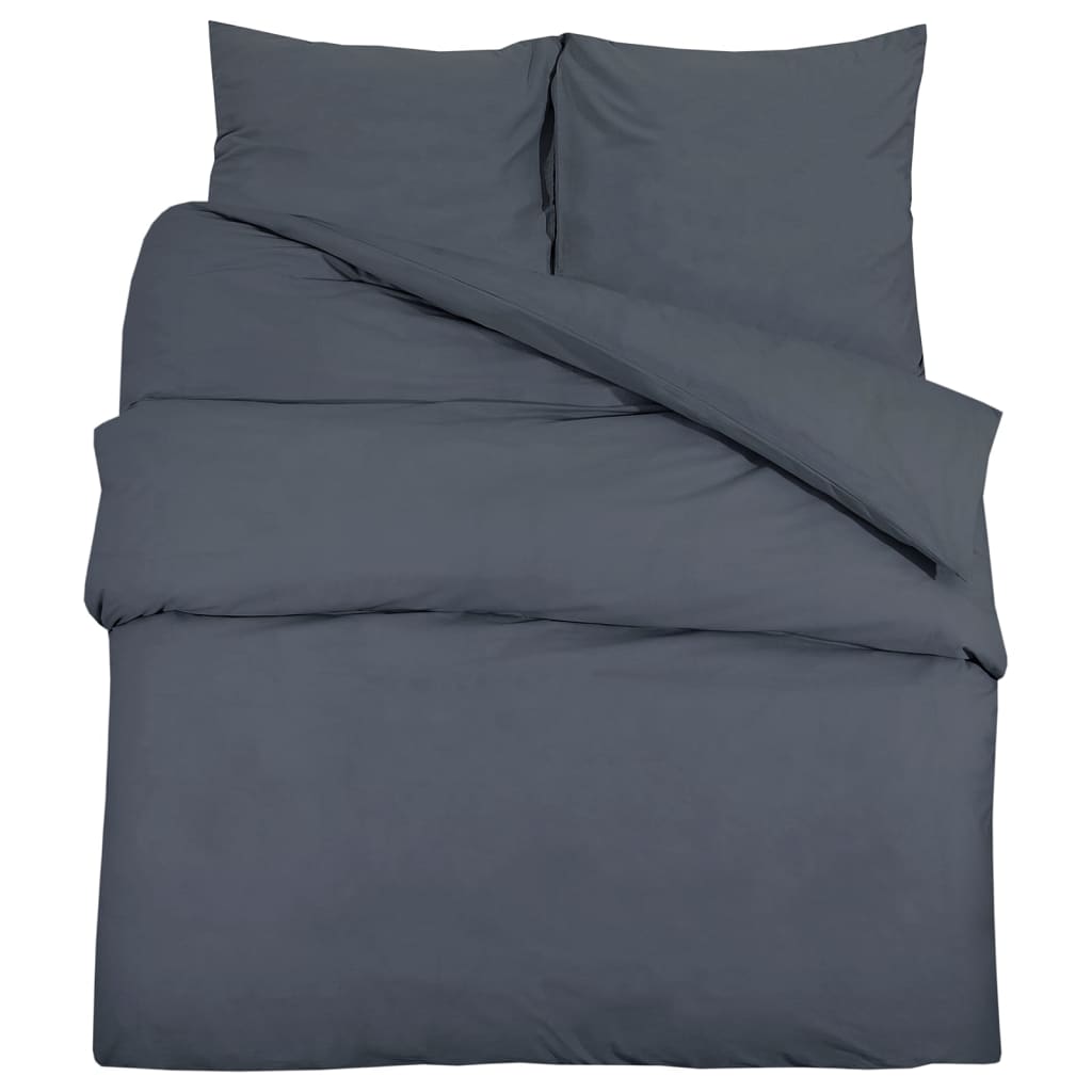 Set Copripiumino Antracite 155x220 cm in Cotone