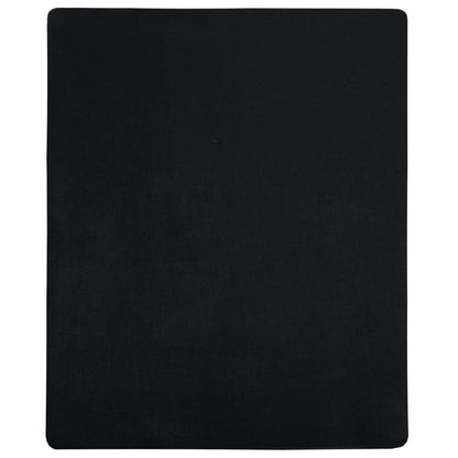 Lenzuola con Angoli Jersey 2pz Nero 180x200 cm Cotone