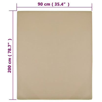 Lenzuolo con Angoli Jersey Tortora 90x200 cm Cotone