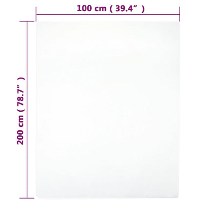 Lenzuolo con Angoli Jersey Bianco 100x200 cm Cotone