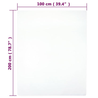Lenzuola con Angoli Jersey 2pz Bianche 100x200 cm Cotone