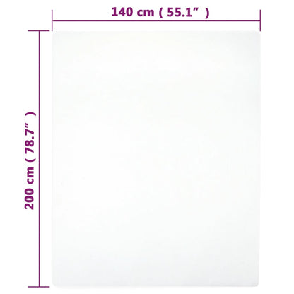Lenzuolo con Angoli Jersey Bianco 140x200 cm Cotone