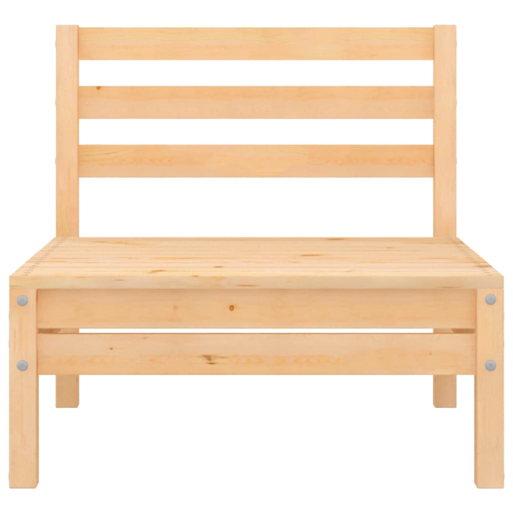 Divani Centrali da Giardino 4 pz in Legno Massello di Pino