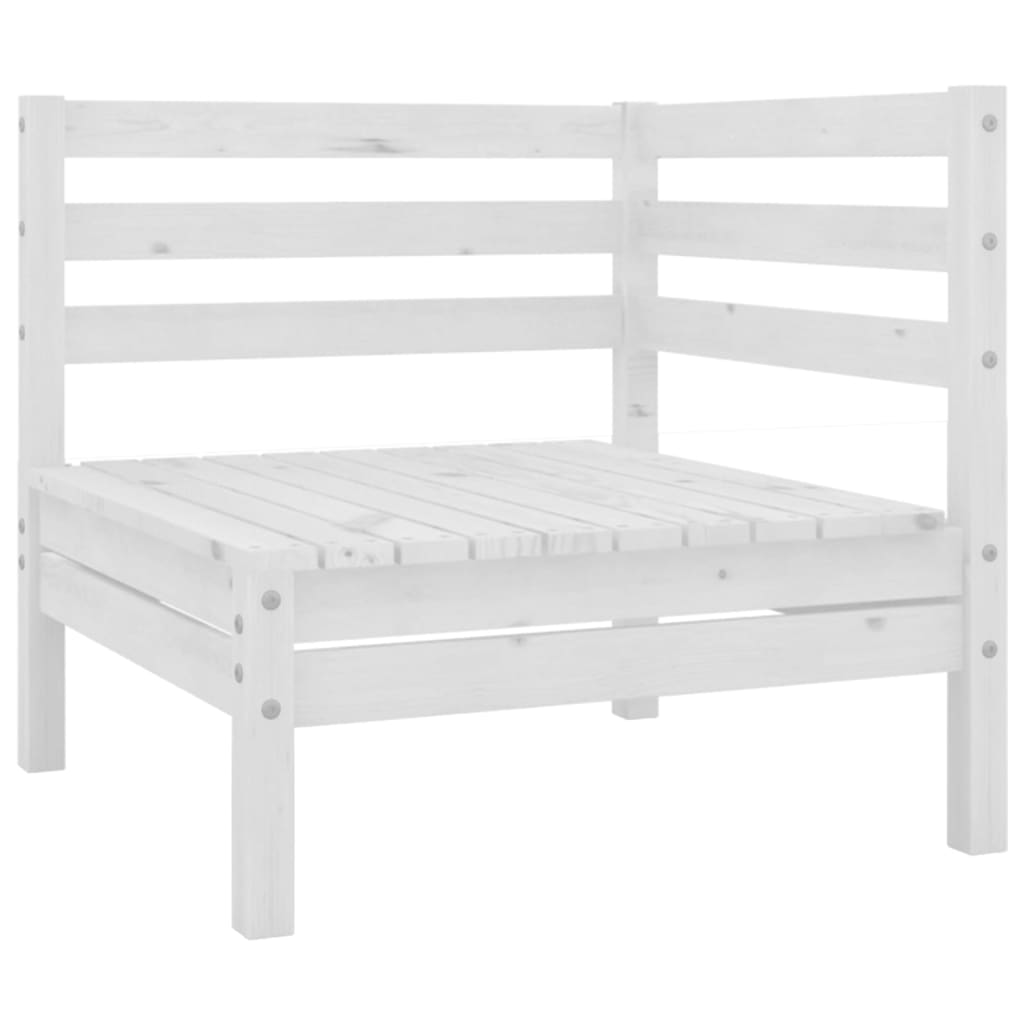 Set Divani da Giardino 4 pz in Legno Massello di Pino Bianco