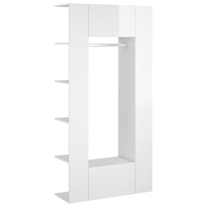 Mobili da Corridoio 2 pz Bianco Lucido in Legno Multistrato