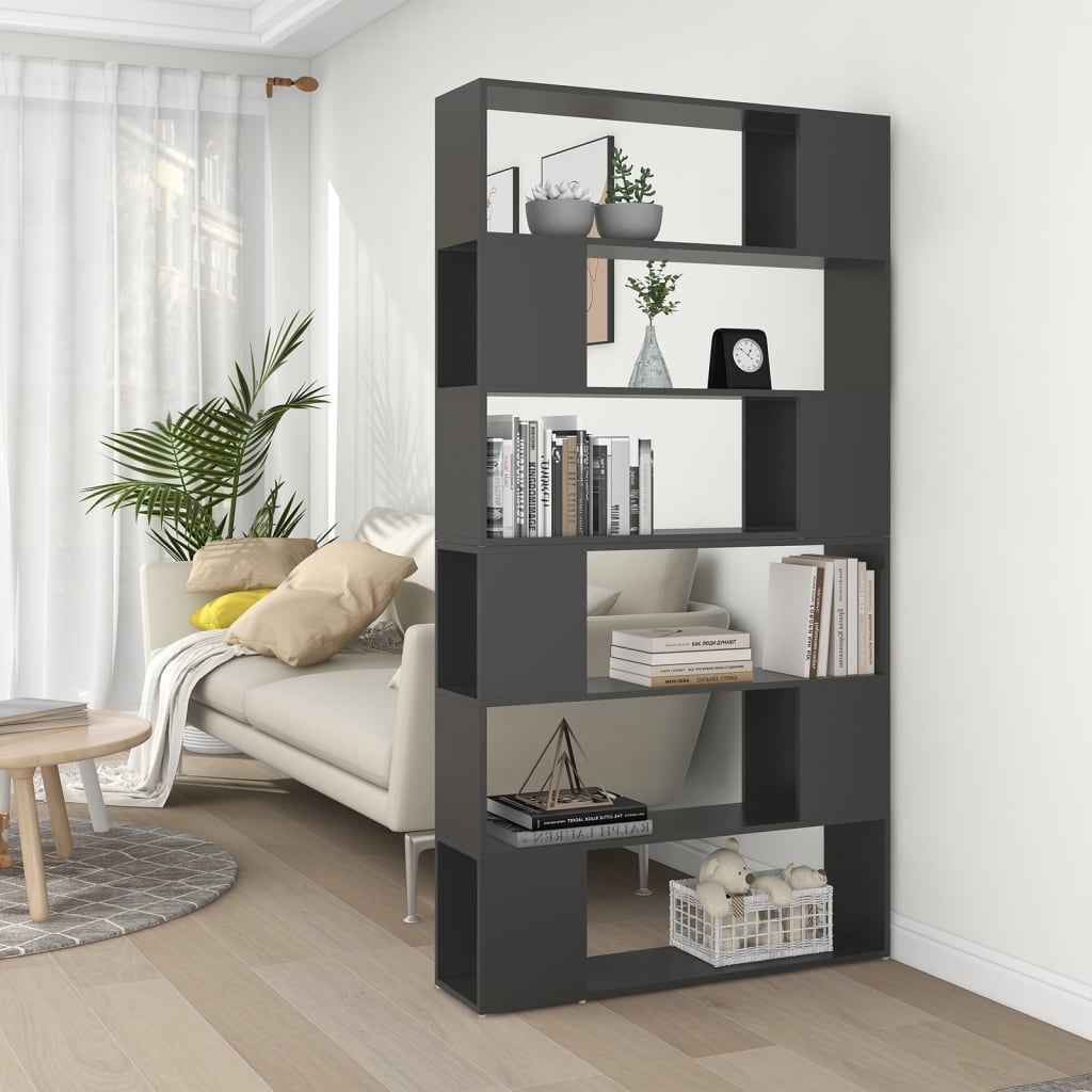 Libreria/Divisorio Stanza Grigio 100x24x188 cm