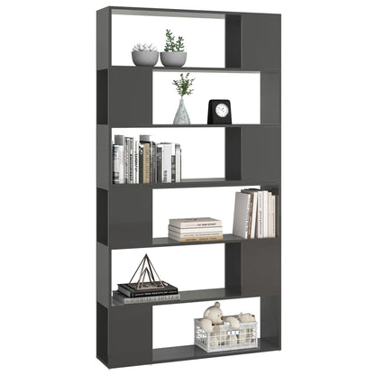 Libreria/Divisorio Stanza Grigio Lucido 100x24x188 cm