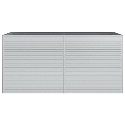Letto Rialzato Giardino 160x80x77 cm in Acciaio Zincato Argento