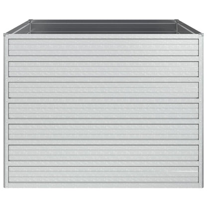 Letto Rialzato Giardino 100x100x77cm in Acciaio Zincato Argento