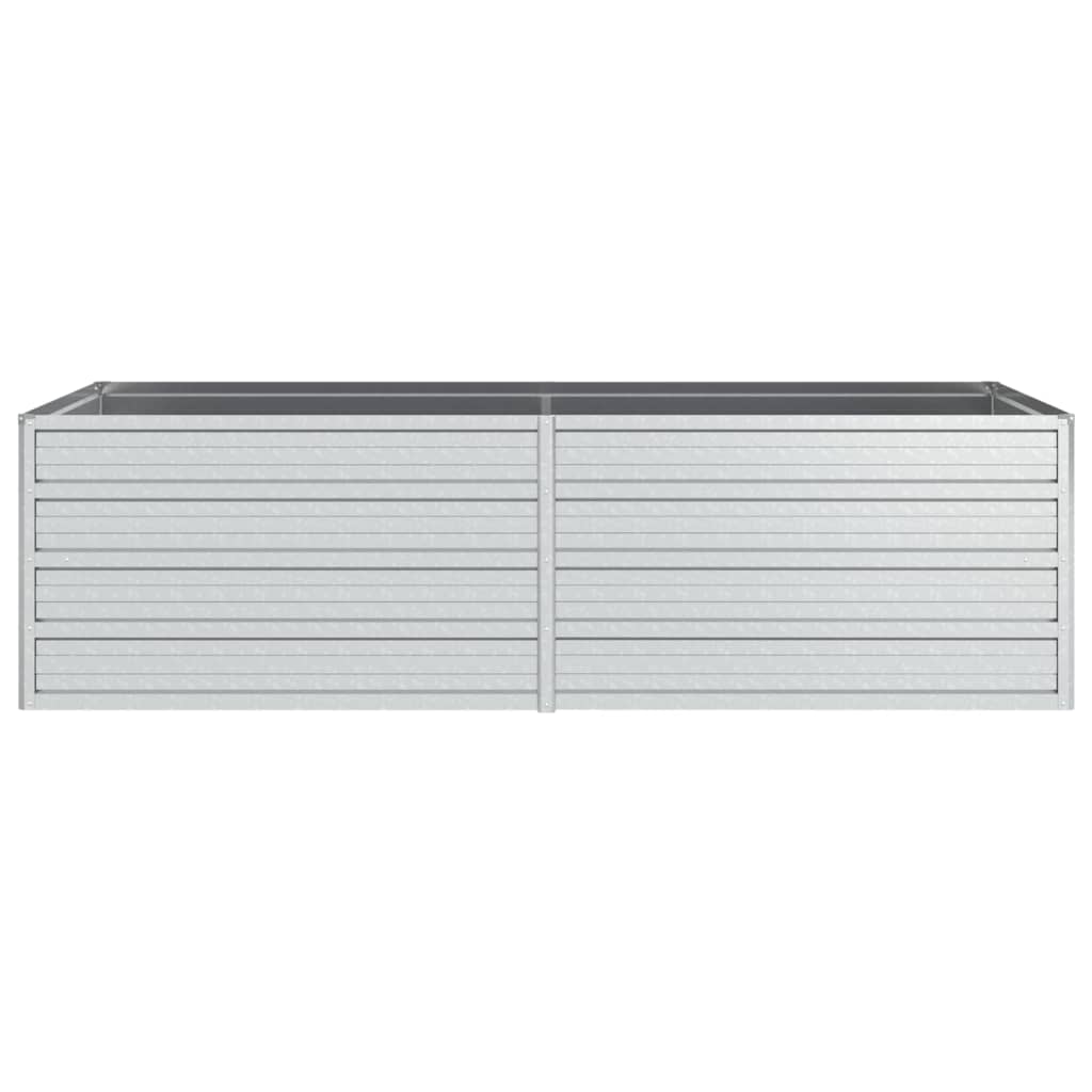 Letto Rialzato Giardino 160x80x45 cm in Acciaio Zincato Argento