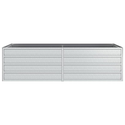 Letto Rialzato Giardino 160x80x45 cm in Acciaio Zincato Argento