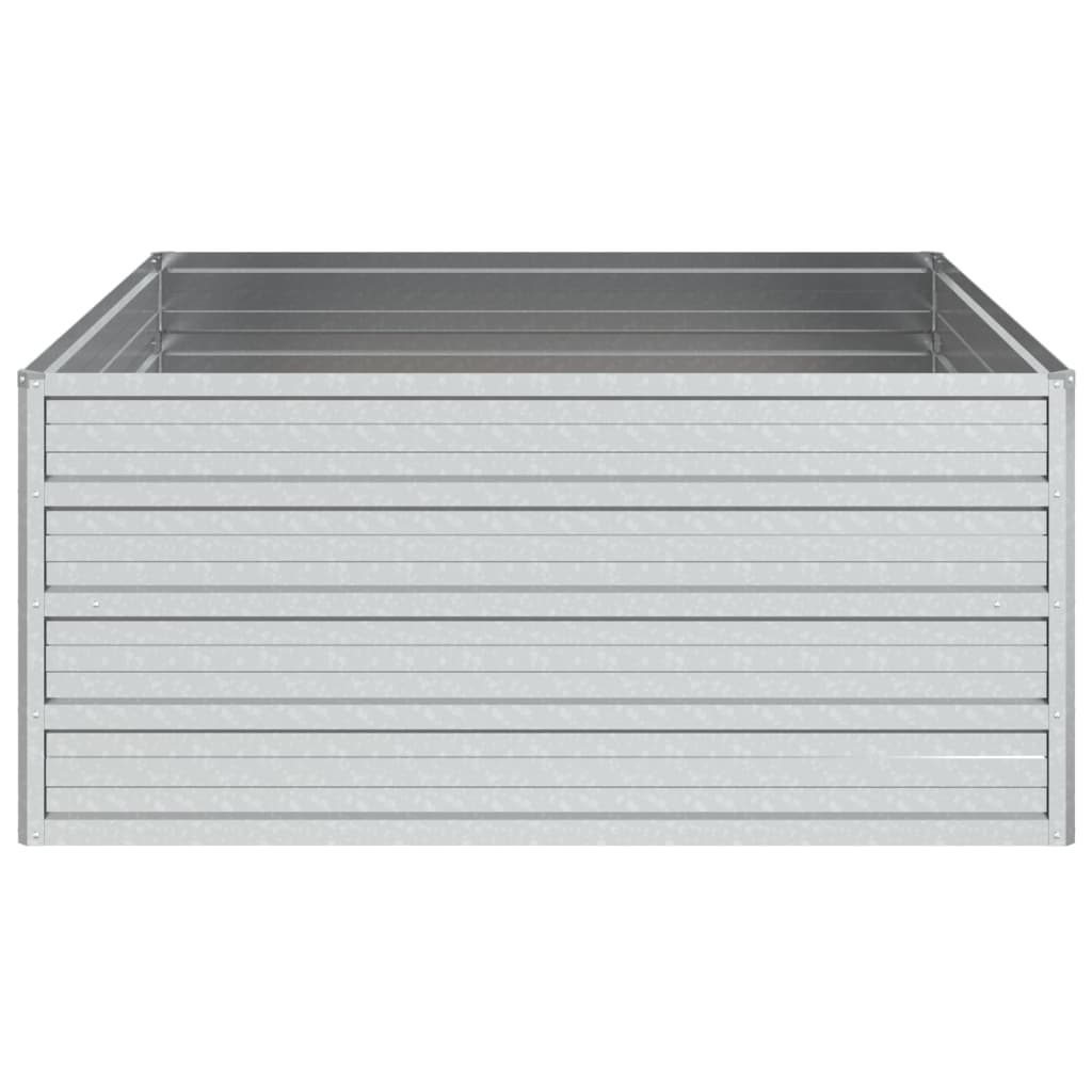 Letto Rialzato Giardino 100x100x45cm in Acciaio Zincato Argento