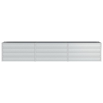 Letto Rialzato Giardino 240x40x45 cm in Acciaio Zincato Argento
