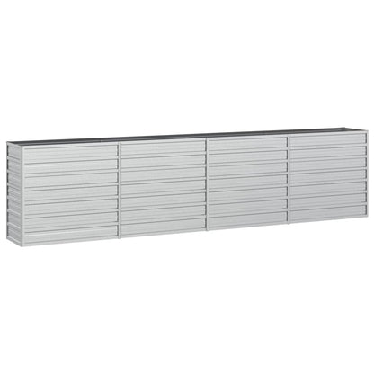 Letto Rialzato Giardino 320x40x77 cm in Acciaio Zincato Argento