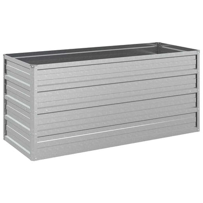 Letto Rialzato Giardino 100x40x45 cm in Acciaio Zincato Argento