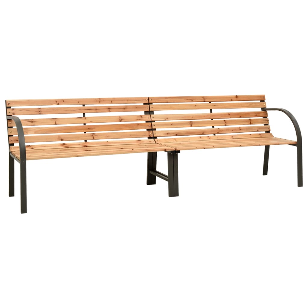 Panca da Giardino Doppia 241 cm in Legno di Abete Cinese