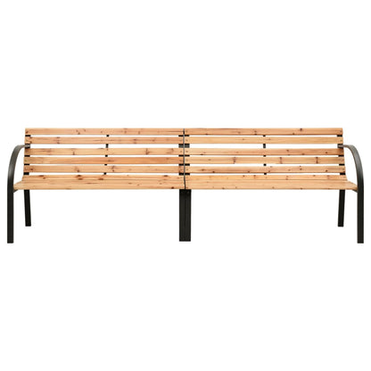 Panca da Giardino Doppia 241 cm in Legno di Abete Cinese
