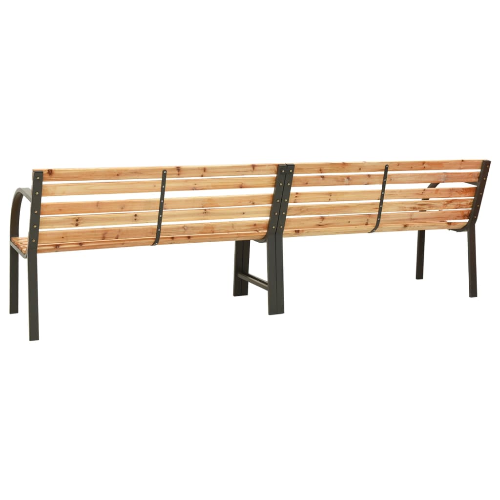 Panca da Giardino Doppia 241 cm in Legno di Abete Cinese