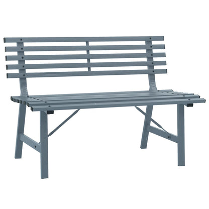 Panchina da Giardino 110 cm in Acciaio Grigia