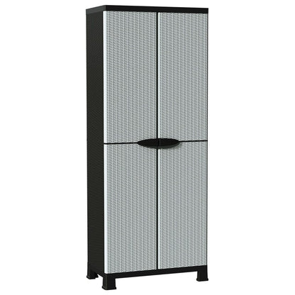 Armadietto in Plastica 68x39x171,5 cm Design Rattan