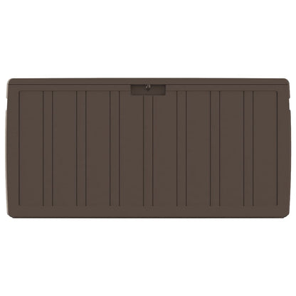 Baule Mobile Contenitore Cuscini Marrone 117x45,5x57,5 cm 270 L