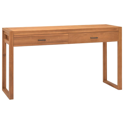 Scrivania con 2 Cassetti 120x40x75 cm in Legno Massello di Teak