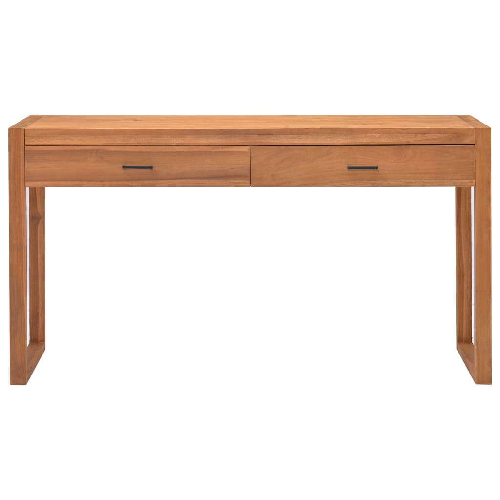 Scrivania con 2 Cassetti 120x40x75 cm in Legno Massello di Teak