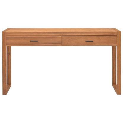 Scrivania con 2 Cassetti 120x40x75 cm in Legno Massello di Teak