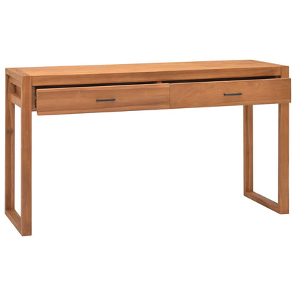 Scrivania con 2 Cassetti 120x40x75 cm in Legno Massello di Teak