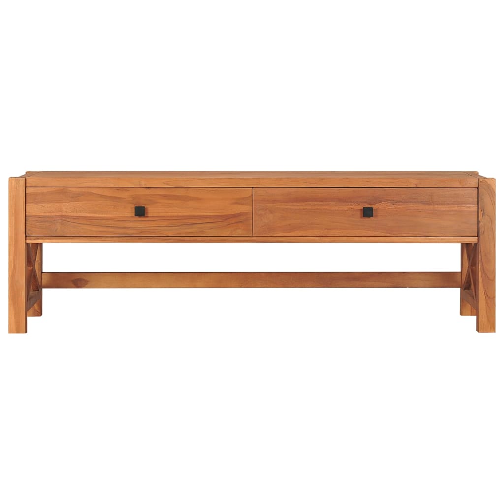 Mobile TV con Cassetti 120x40x45 cm in Legno Massello di Teak