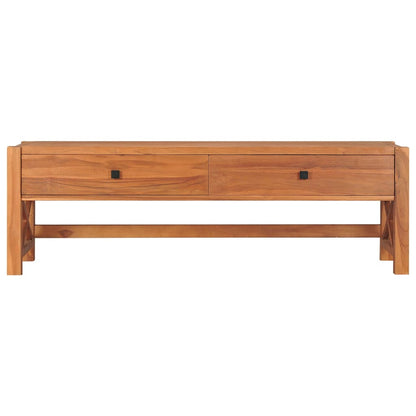 Mobile TV con Cassetti 120x40x45 cm in Legno Massello di Teak