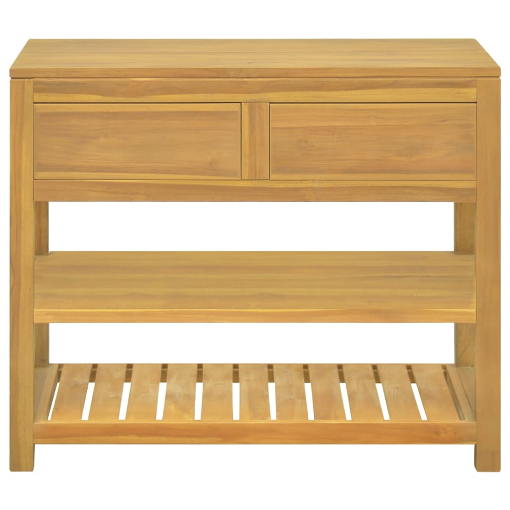 Mobile da Bagno 90x45x75 cm in Legno Massello di Teak